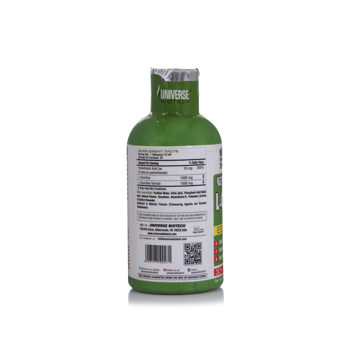 Universe Biotech L-Carnitine 3000 Mg