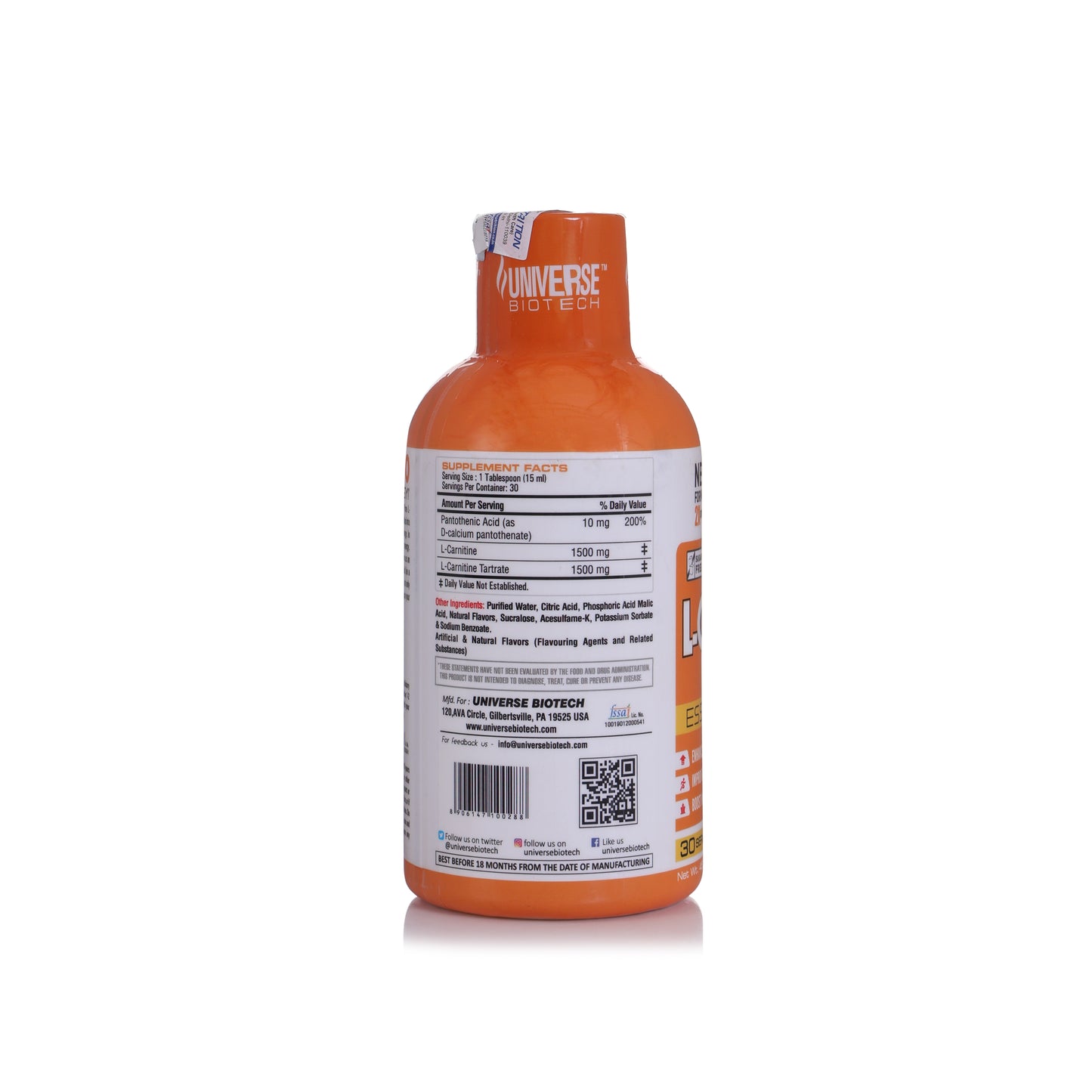 Universe Biotech L-Carnitine 3000 Mg